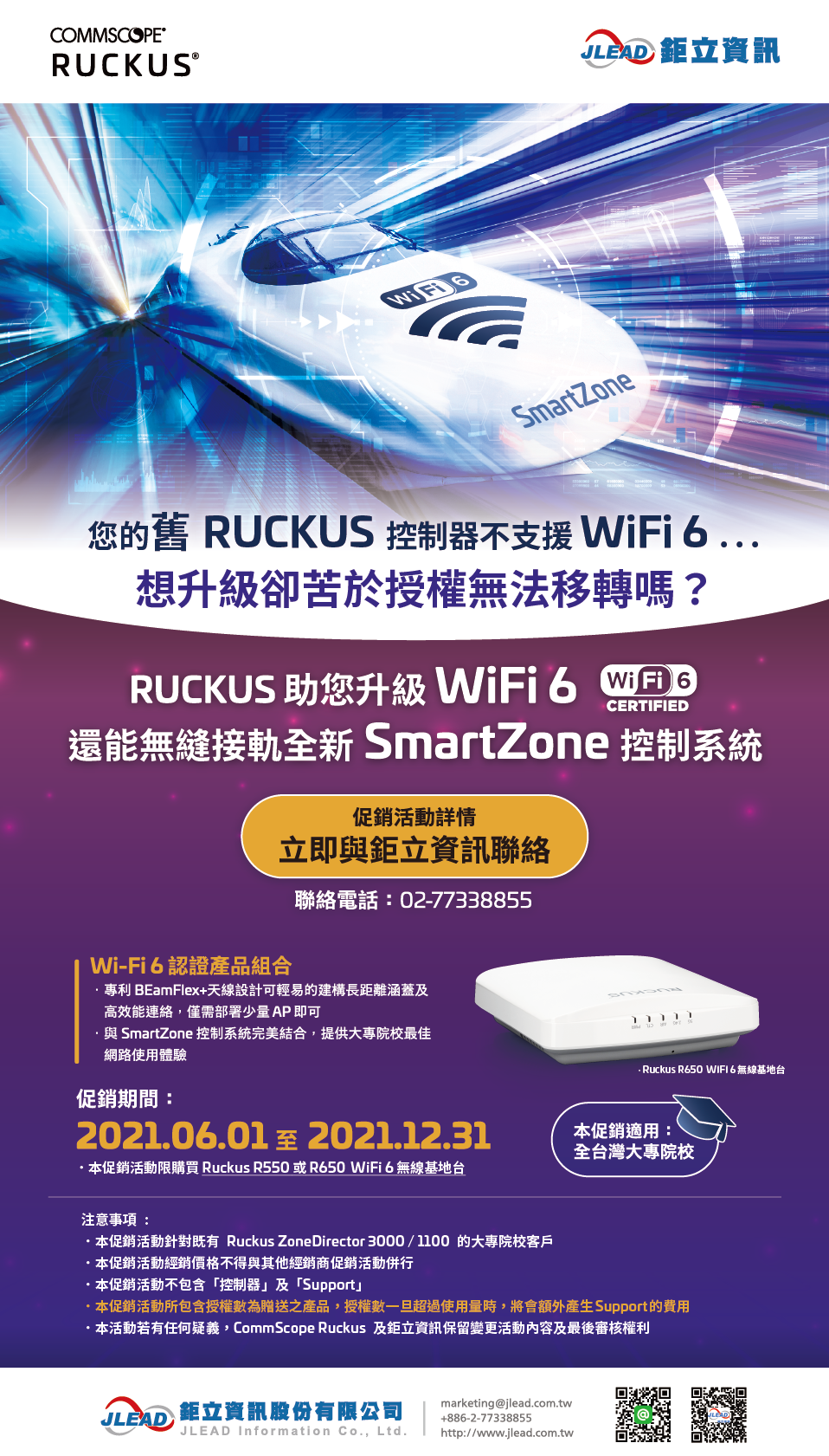 2021Q2 Q4 Ruckus Wifi6 APSmartzone Prom Univ 0602