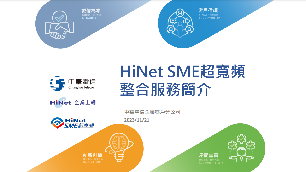 HiNet SME Slide Cover